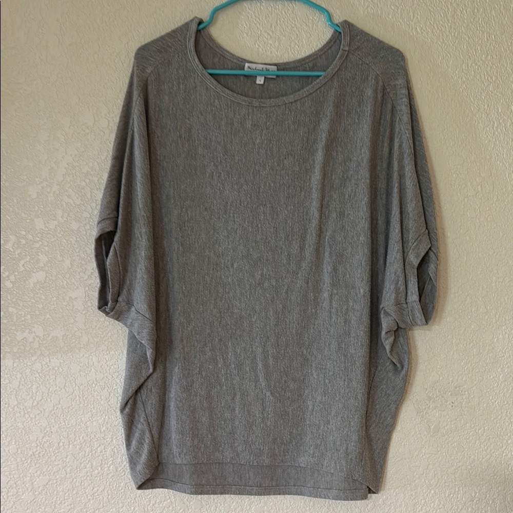 Gray Oversized Top